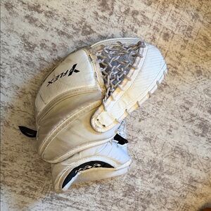 CCM White and Black Hockey Glove